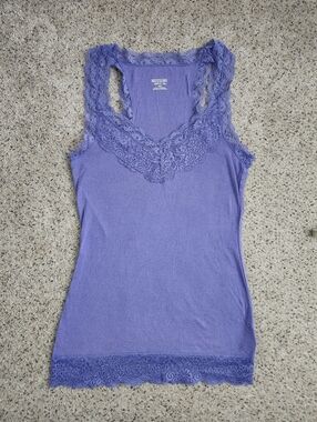 Mossimo Supply Co. Y2k Purple Lace Trim Tank Top